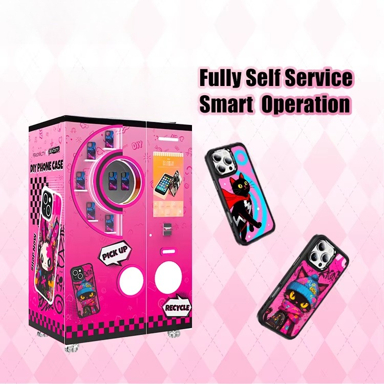 Phone Cases Vending Machine - ตู้จำหน่ายเคสมือถือพิมพ์ลาย UV แบบพกพา รวดเร็ว หน้าจอสัมผัส ออกแบบเองได้