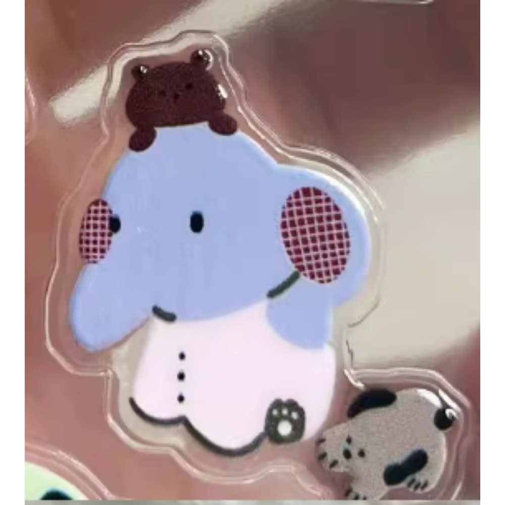 Phone Cases Rubber - สติกเกอร์ลายแมว ช้าง เยลลี่ สไตล์น่ารักแบบนามธรรม สำหรับตกแต่งเคสมือถือ DIY