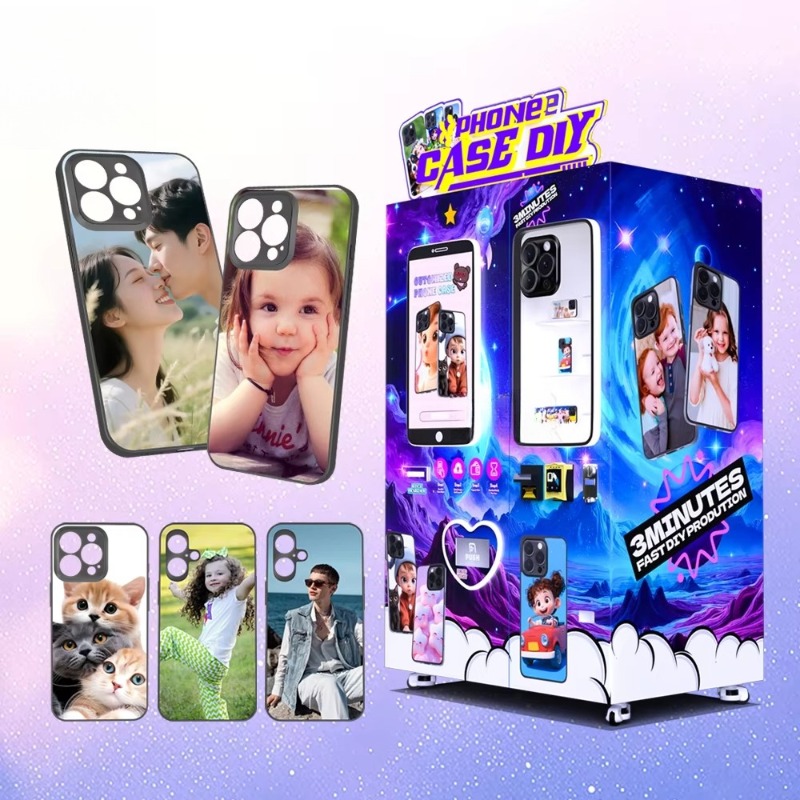 Phone Cases Vending Machine - ตู้จำหน่ายเคสโทรศัพท์แบบกำหนดเองขั้นสูง พร้อมบริการพิมพ์ลาย DIY และจัดแสดงสินค้าสำหรับห้างสรรพสินค้า