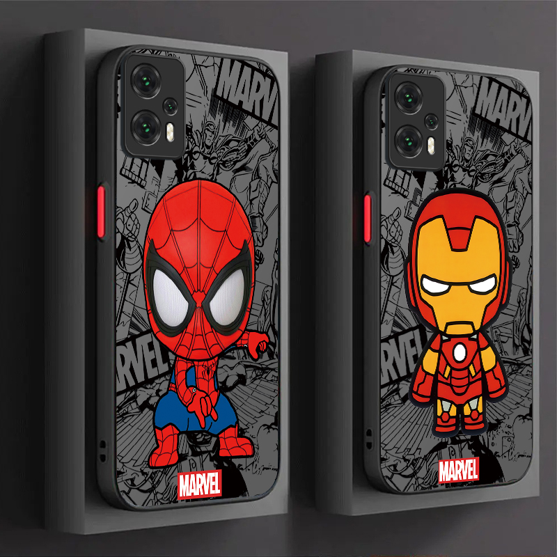 Phone Cases For Iphone 11 - เคสกันกระแทกน่ารักลายการ์ตูน Q-version ของมาร์เวล สไปเดอร์แมน สำหรับ Xiaomi