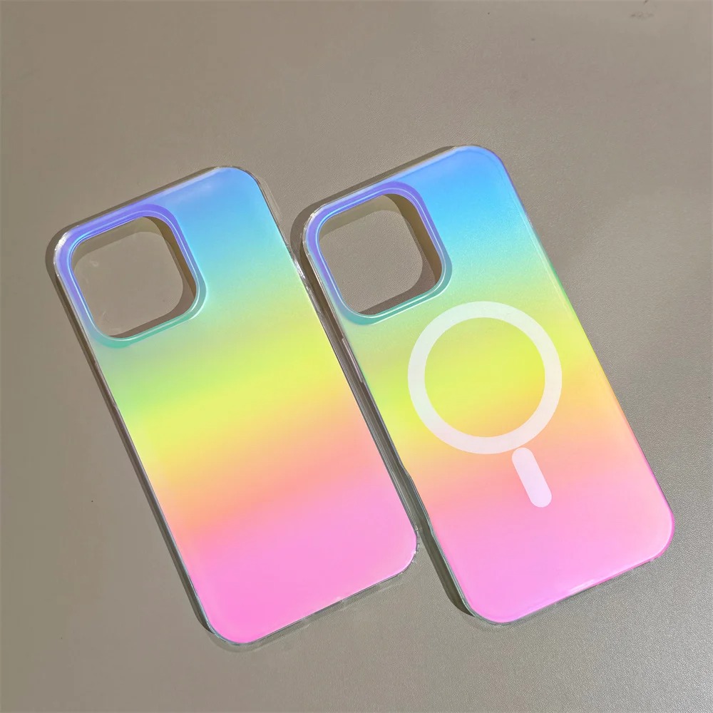 Gradient Color Case - เคสไล่สีรุ้งแบบเลเซอร์ฟรอสต์ สำหรับ iPhone 17 16 Pro