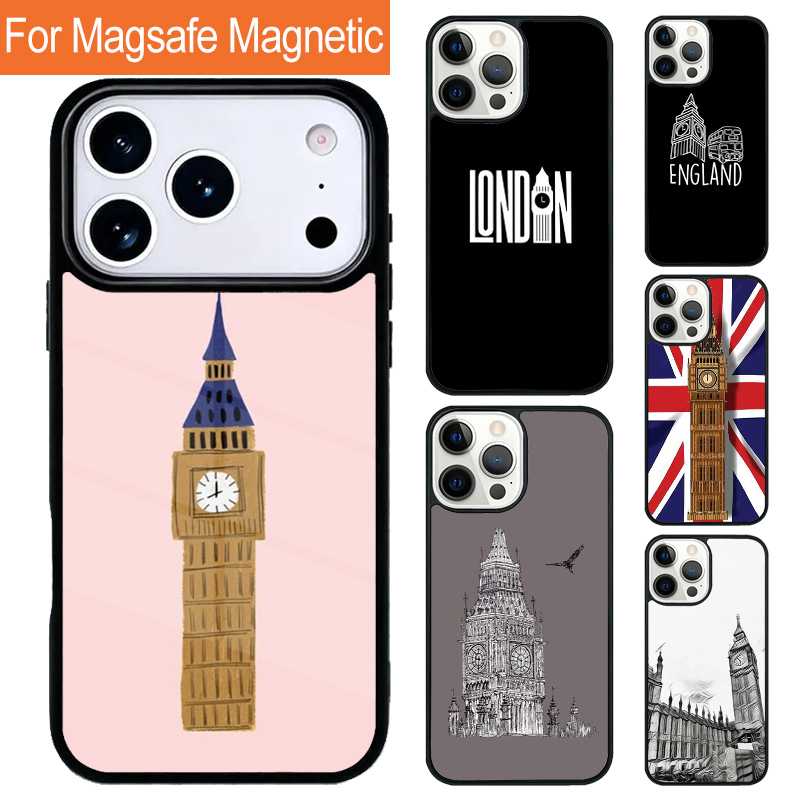 Phone Cases London - เคสโทรศัพท์ไร้สายแม่เหล็กบิ๊กเบนทาวเวอร์ลอนดอนสำหรับไอโฟน 17 โปร 16 15 13