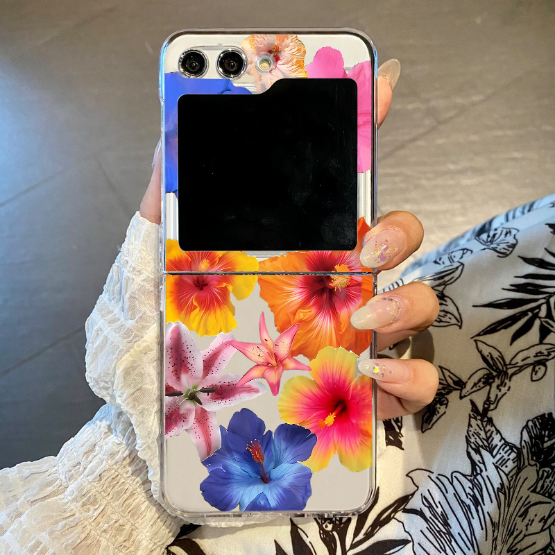 Phone Cases Z Fold 6 - เคสโทรศัพท์ลายดอกไม้สมจริงสำหรับ Samsung Galaxy Z Flip7 FE