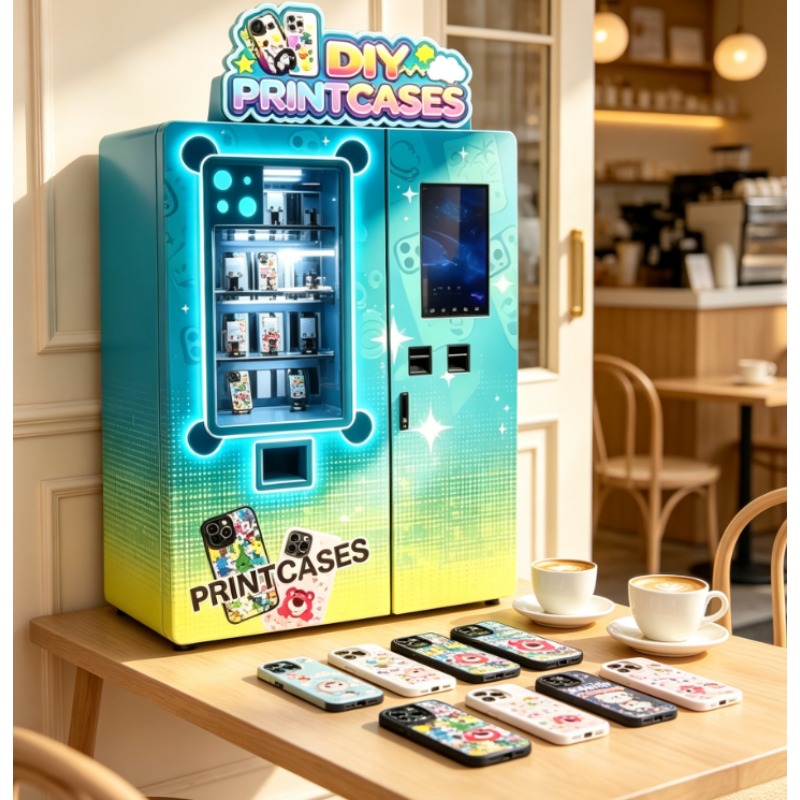 Phone Cases Vending Machine - เครื่องพิมพ์เคสมือถือแบบ DIY สำหรับห้างสรรพสินค้า เครื่องขายสินค้าอัตโนมัติรุ่นใหม่ พร้อม SDK