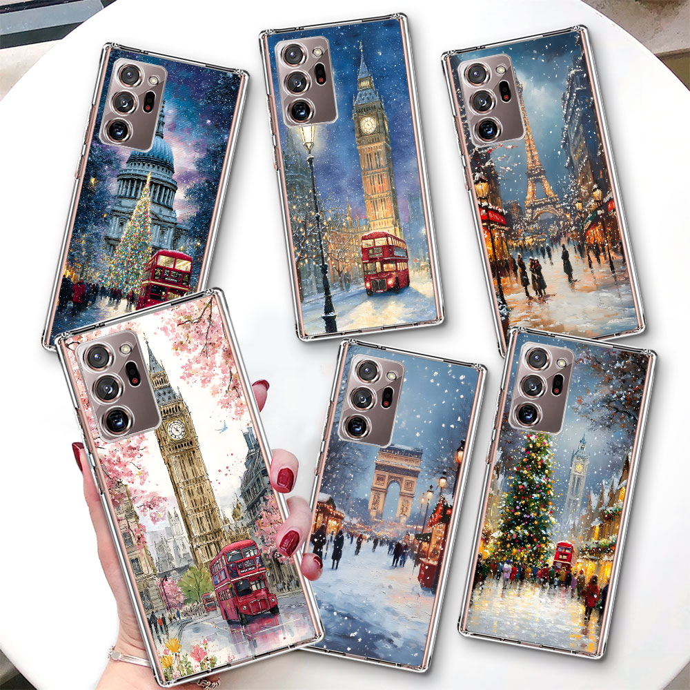 Phone Cases London - เคสโทรศัพท์ลายคริสต์มาสฤดูหนาวในลอนดอนสำหรับ Samsung Galaxy Note 10 Plus