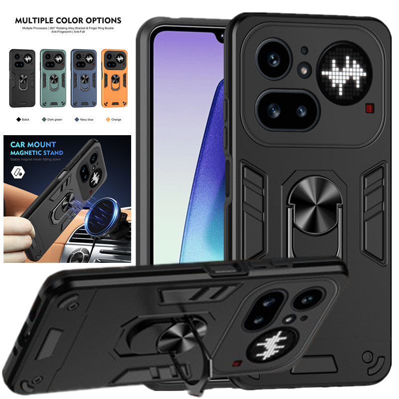 Military Grade Case - เคสโทรศัพท์แบบมีขาตั้งแม่เหล็กเกรดทหาร Defender สำหรับ Nothing Phone 4A