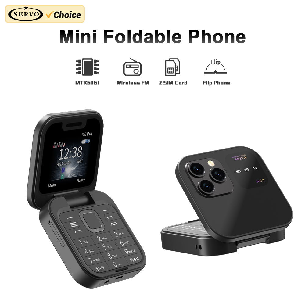 Phone Cases Verizon - SERVO i16Pro ขนาดเล็กโทรศัพท์มือถือพับได้บันทึกการโทรอัตโนมัติ Speed Dial วิทยุ