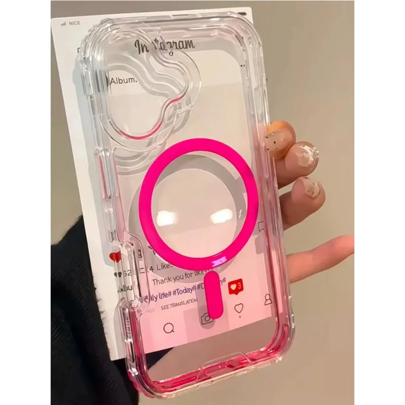 Gradient Color Case - เคสกันกระแทกแบบใสไล่สี 3in1 รุ่นฮิตที่สุด สำหรับ Magsafe สำหรับ