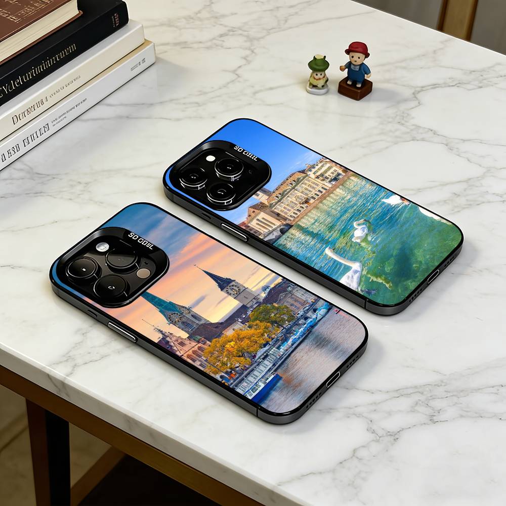 Zurich Phone Cases - เคสโทรศัพท์ที่ได้รับแรงบันดาลใจจากซูริกสำหรับ iPhone 17,16,15,14,13,12,11 Plus,Pro Max,XS,เคสโทรศัพท์สีเงินหลากสี Funda
