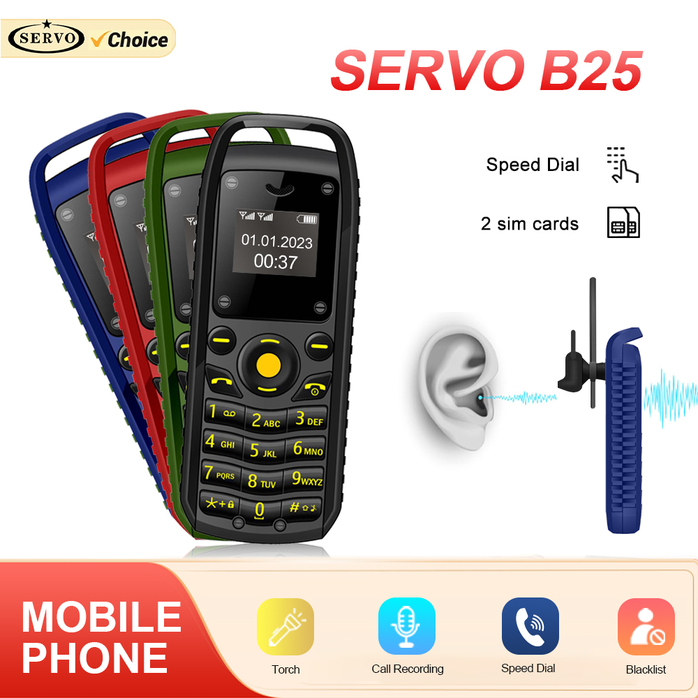 Phone Cases Verizon - SERVO B25 Mini โทรศัพท์มือถือ 2 ซิมสแตนด์บายบลูทูธโทรออก