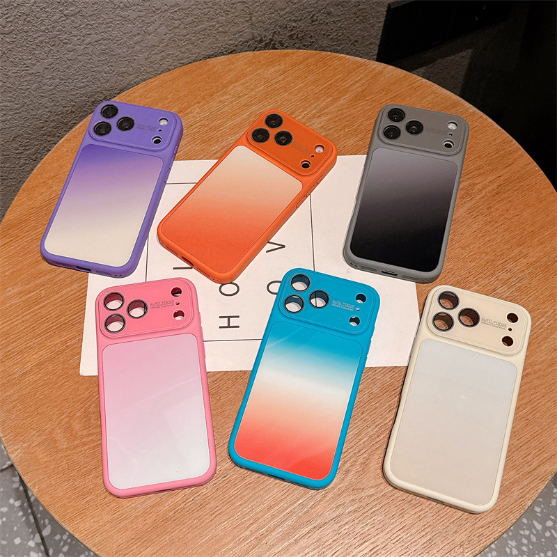 Gradient Color Case - เคสโทรศัพท์ไล่เฉดสีลูกกวาดสุดหรู สำหรับ iPhone 17 16 15