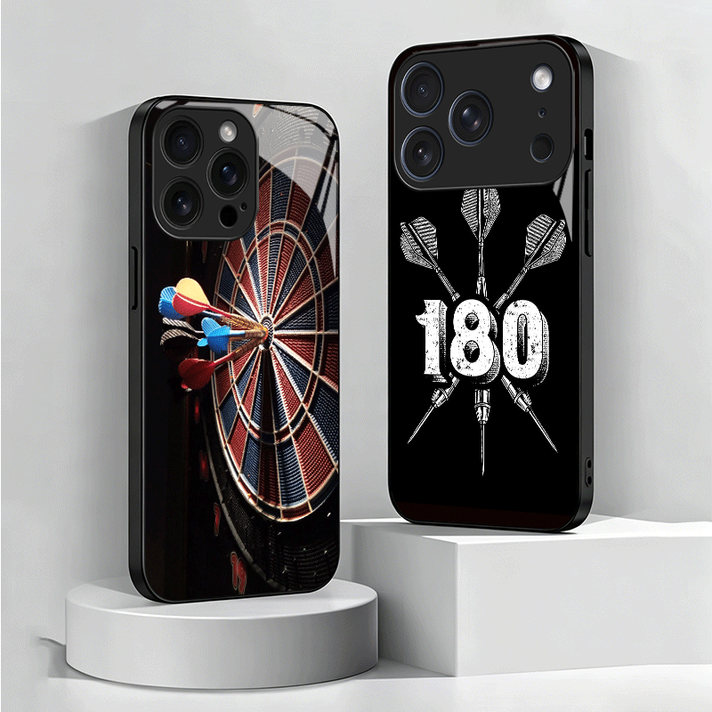 Phone Cases Target - เคสโทรศัพท์กระจกนิรภัยลายลูกดอก Dart Aesthetics สำหรับ iPhone 13