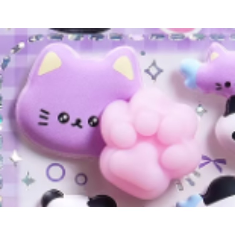 Phone Cases Rubber - สติกเกอร์ยางรูปอุ้งเท้าแพนด้า 3 มิติ น่ารัก ช่วยคลายเครียด สำหรับตกแต่งเคสมือถือ