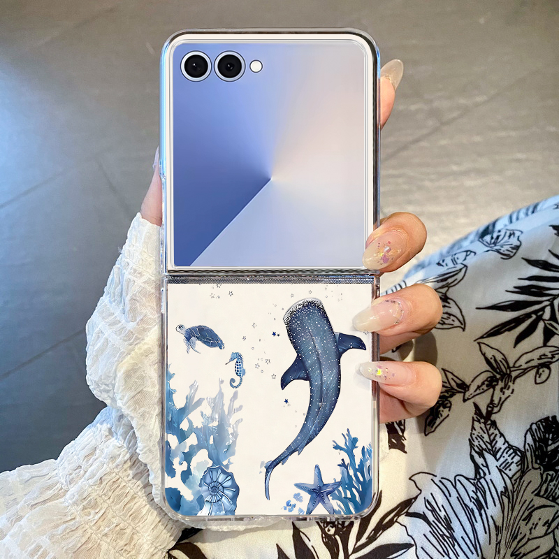 Phone Cases Z Fold 6 - เคสโทรศัพท์ลายวาฬสำหรับ Samsung Galaxy Z Flip7 FE