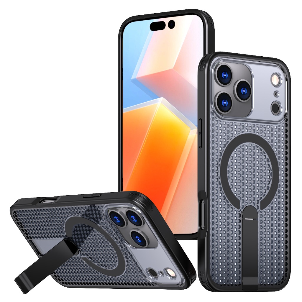 Heat Dissipation Case - เคสโทรศัพท์แบบมีขาตั้งแม่เหล็ก Magsafe ระบายความร้อน สำหรับ iPhone 17