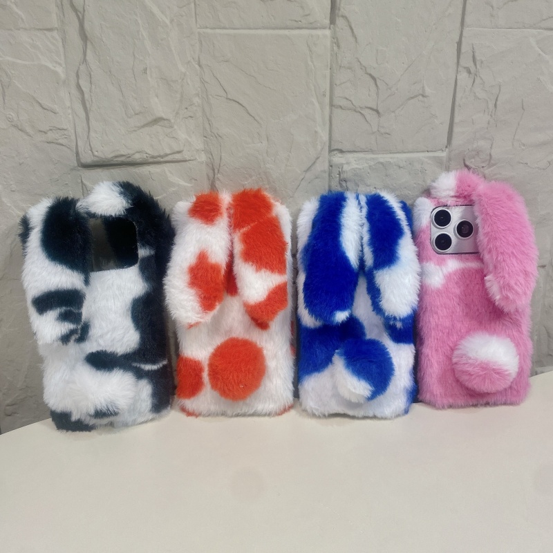 Phone Cases For Iphone 11 - เคสโทรศัพท์ลายกระต่ายน่ารัก ขนปุย สำหรับ iPhone 17 16