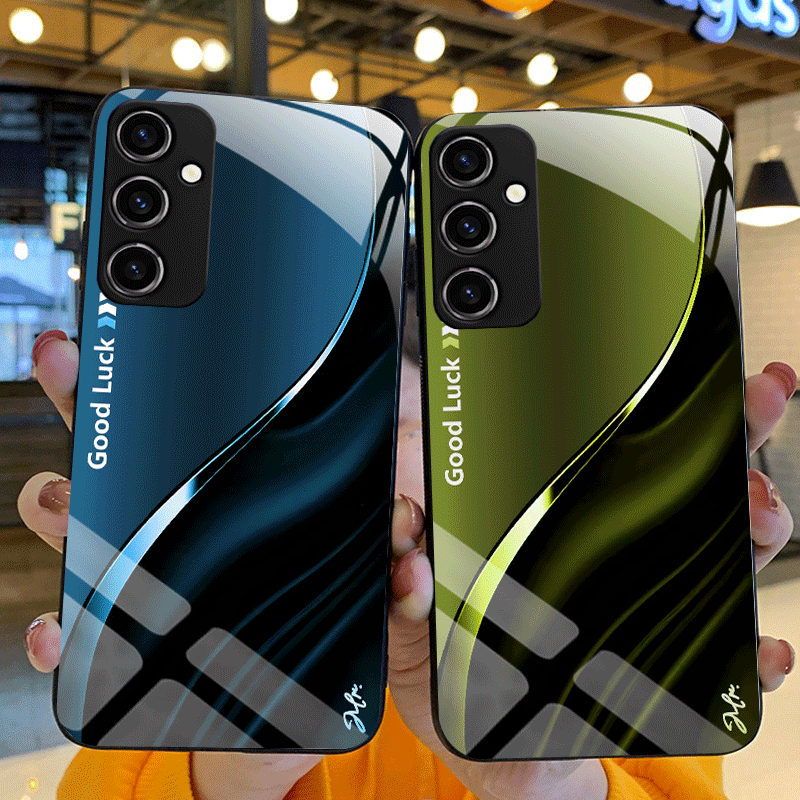 Gradient Color Case - เคสกระจกนิรภัยสำหรับเรียลมี C71 C75 4G 14x 5G