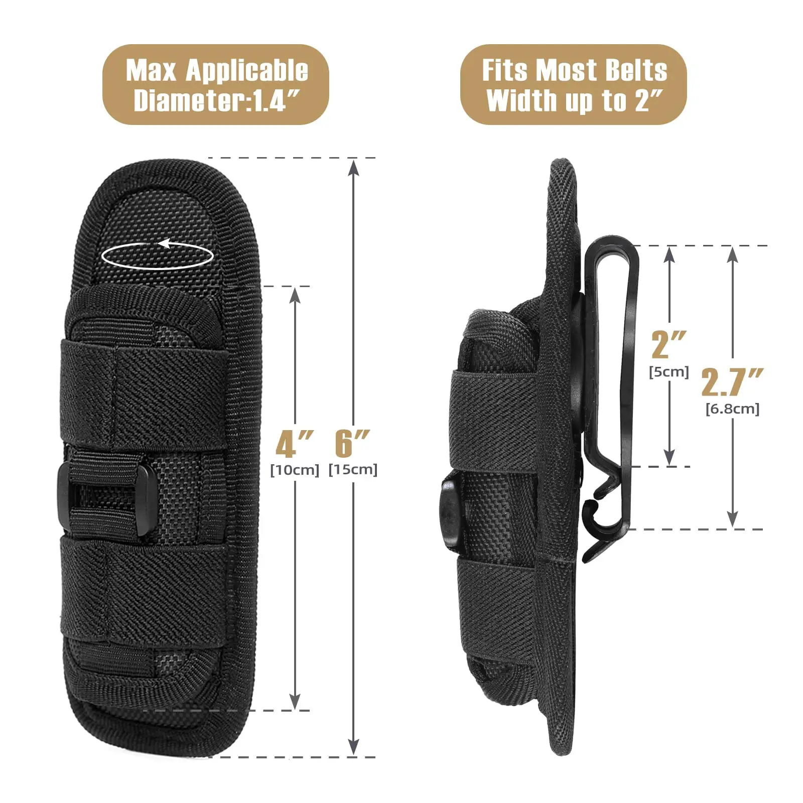ซองใส่ไฟฉายยุทธวิธี ทำจากไนลอน - Military Grade Case บทวิจารณ์และราคา