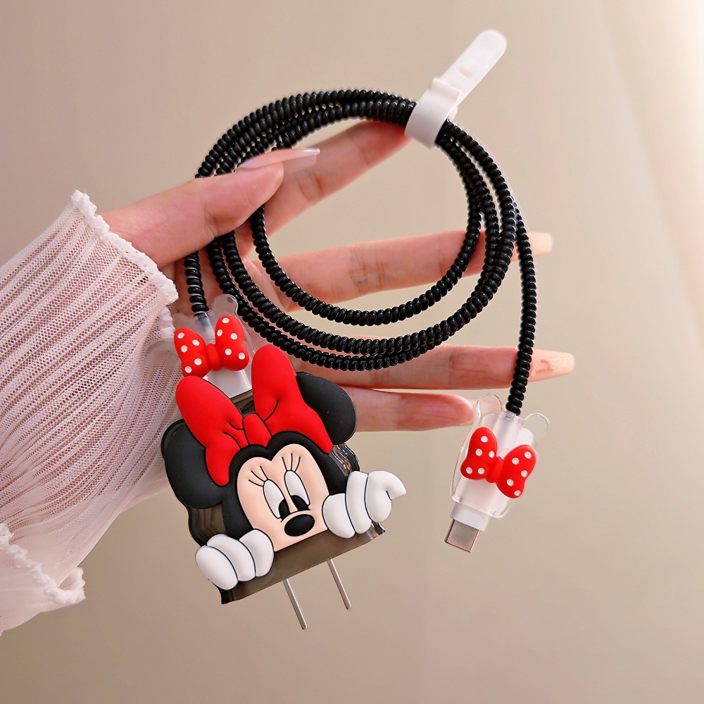 ตัวป้องกันสายเคเบิลมิกกี้มินนี - Phone Cases Rubber บทวิจารณ์และราคา