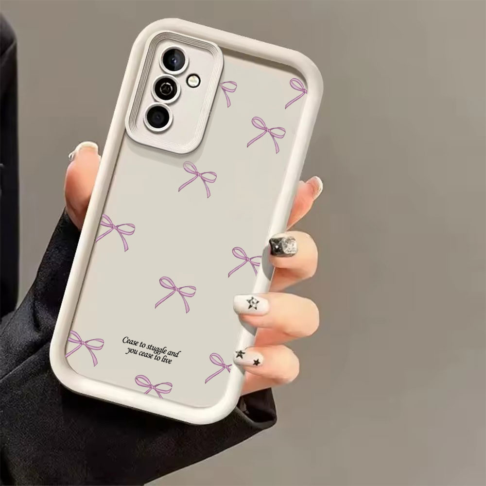 เคสโทรศัพท์ TPU นิ่มลายโบว์สีช - Phone Cases Samsung Galaxy บทวิจารณ์และราคา