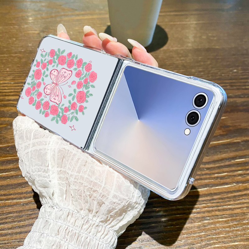 เคสโทรศัพท์ลายดอกไม้สีชมพูสำหร - Phone Cases Z Fold 6 บทวิจารณ์และราคา