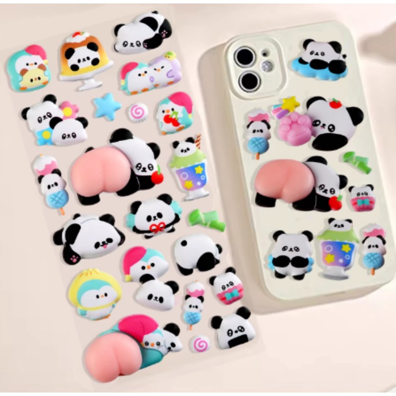 สติกเกอร์ยางรูปอุ้งเท้าแพนด้า  - Phone Cases Rubber บทวิจารณ์และราคา